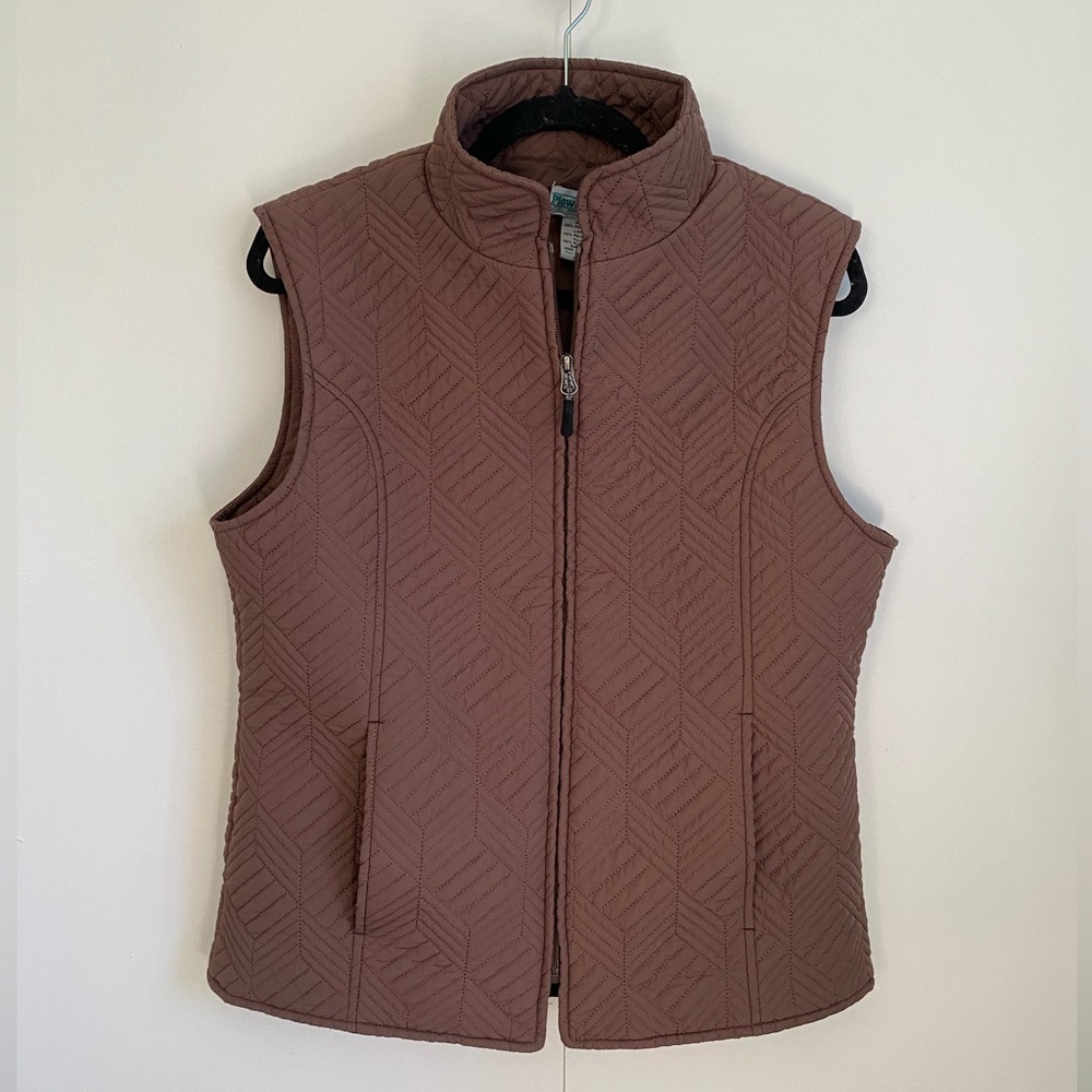 Plow & Hearth Brown Quilted Vest